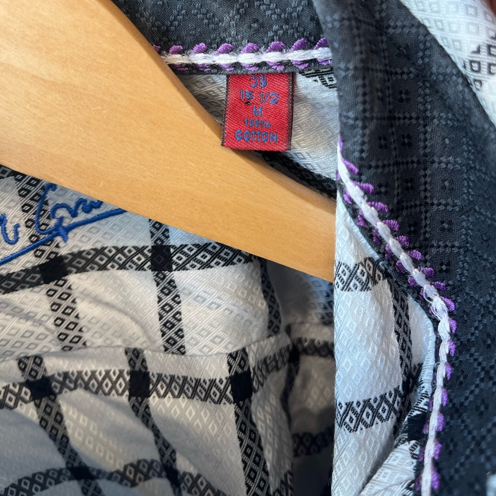 Robert Graham Graph Check Pattern Button Down Dre… - image 3